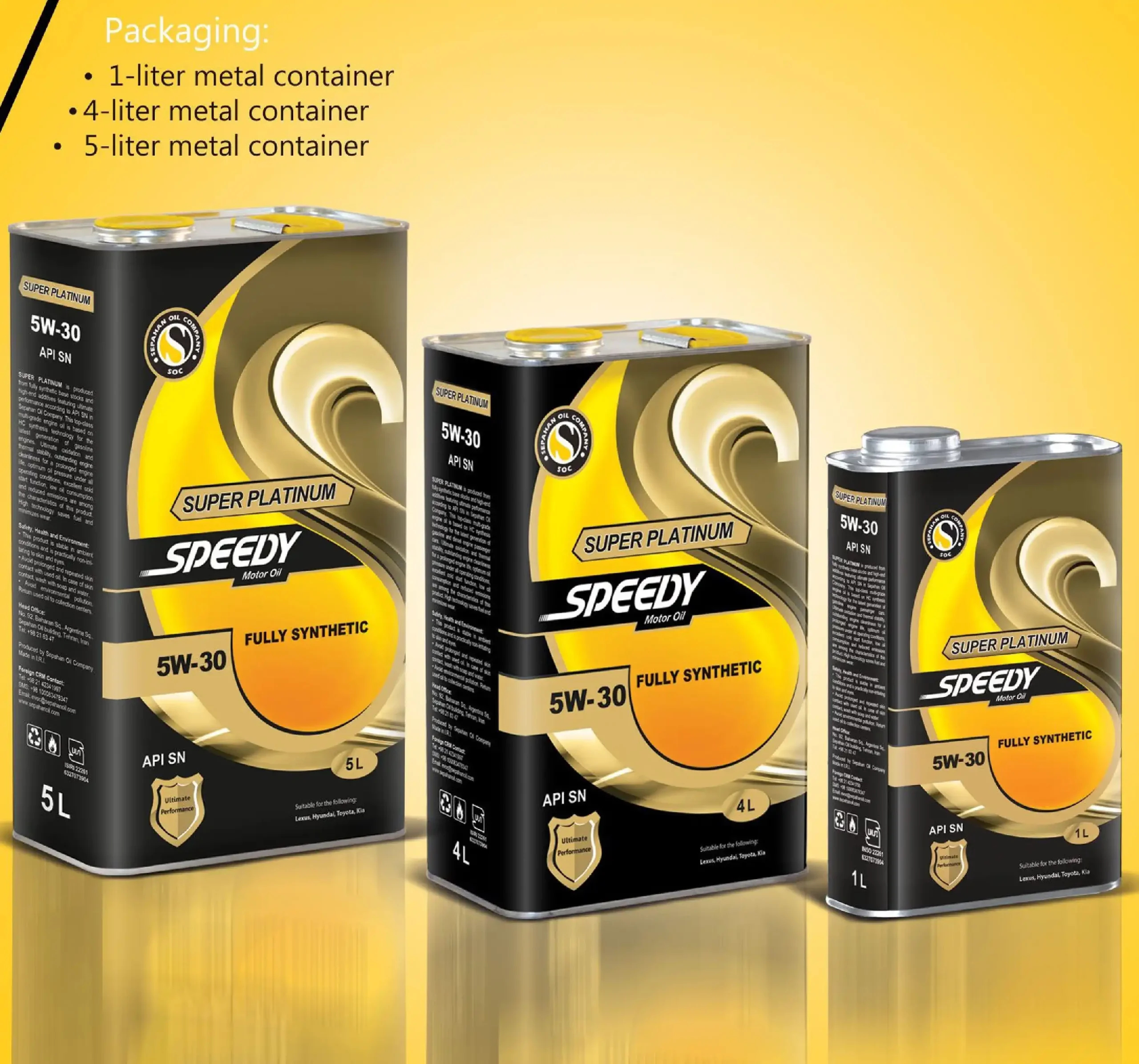 روغن موتور سوپر پلاتینیوم اسپیدی 5W-30 API SN